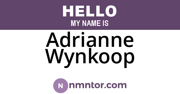 Adrianne Wynkoop