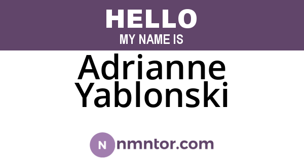 Adrianne Yablonski