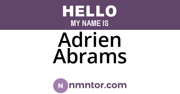 Adrien Abrams