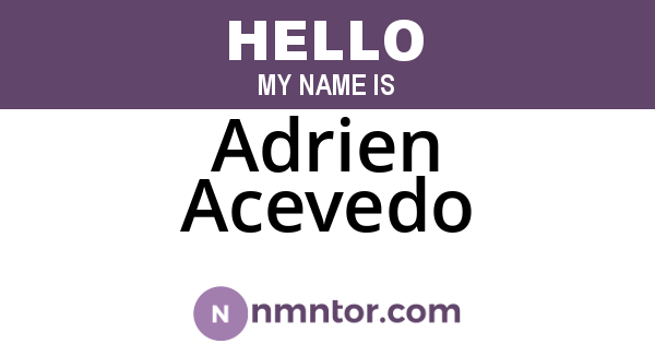 Adrien Acevedo