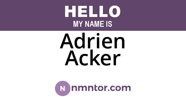 Adrien Acker