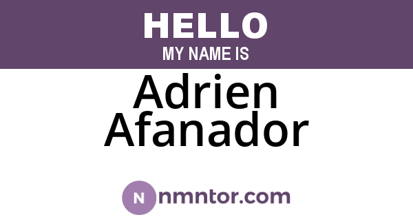 Adrien Afanador