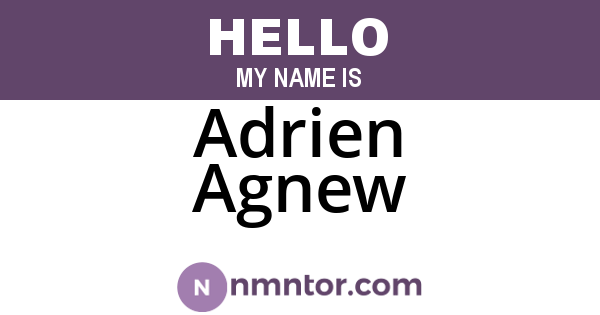 Adrien Agnew