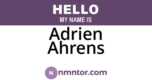 Adrien Ahrens