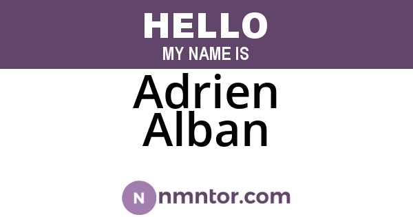 Adrien Alban