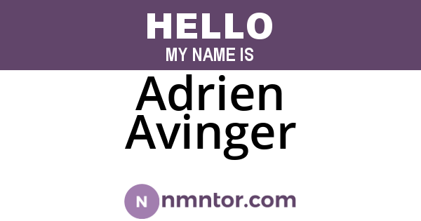 Adrien Avinger