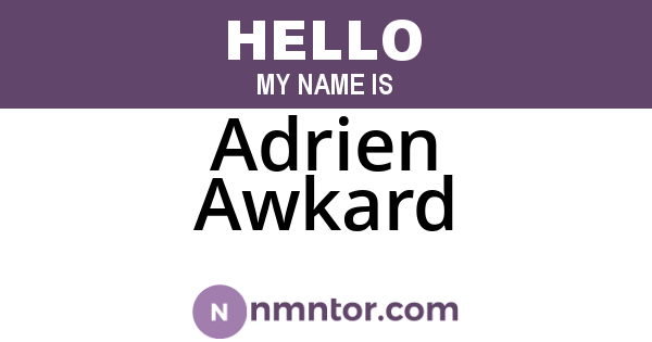 Adrien Awkard