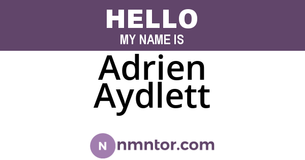 Adrien Aydlett