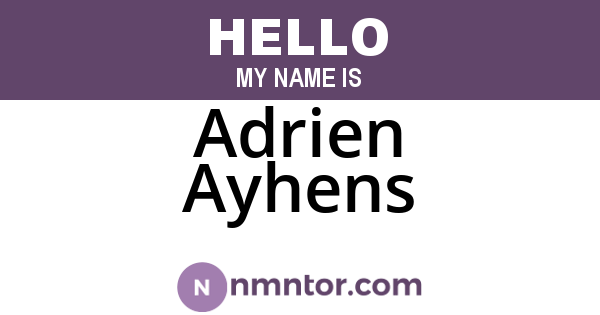 Adrien Ayhens