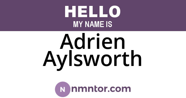 Adrien Aylsworth