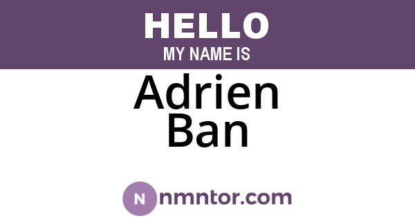 Adrien Ban