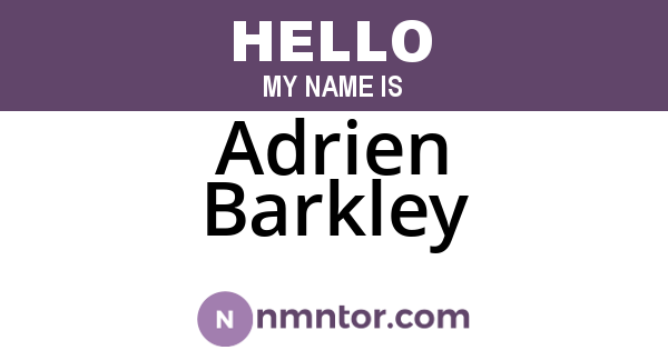 Adrien Barkley