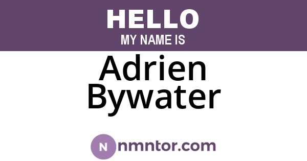 Adrien Bywater