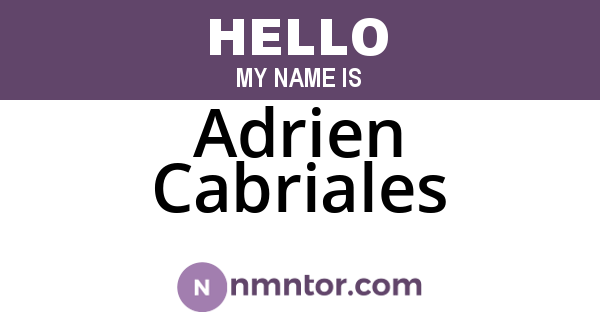 Adrien Cabriales