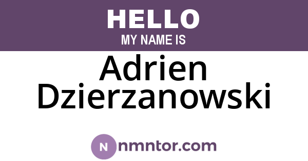 Adrien Dzierzanowski