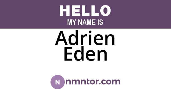 Adrien Eden