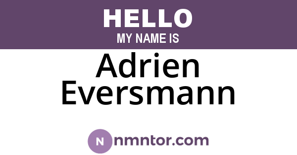 Adrien Eversmann