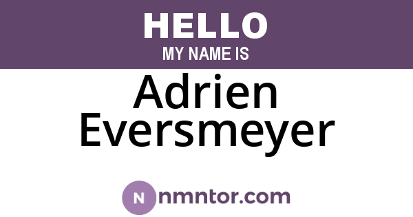 Adrien Eversmeyer