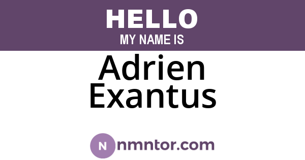 Adrien Exantus