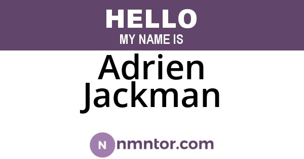 Adrien Jackman