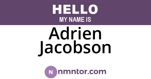 Adrien Jacobson