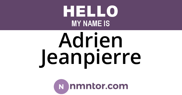 Adrien Jeanpierre
