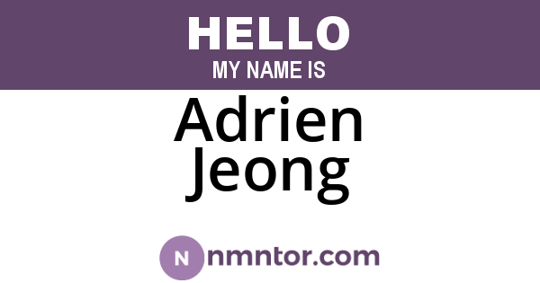 Adrien Jeong