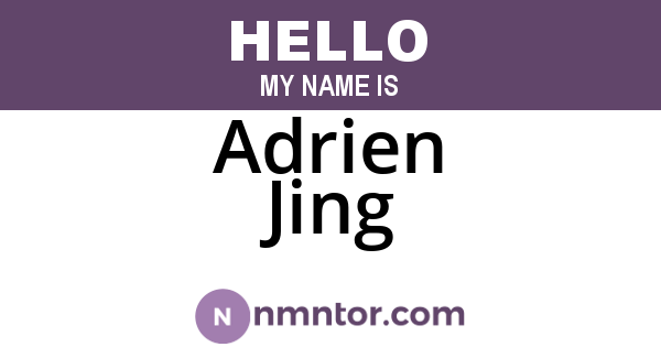 Adrien Jing