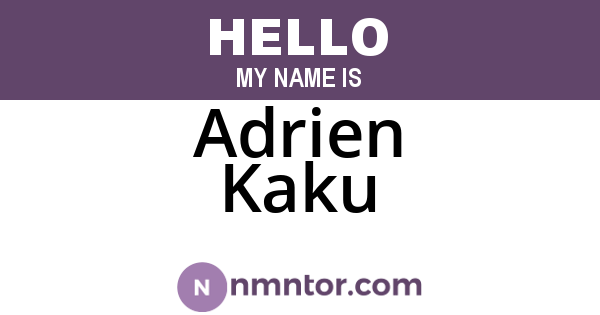 Adrien Kaku