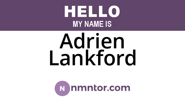 Adrien Lankford