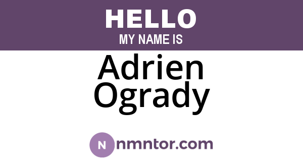 Adrien Ogrady