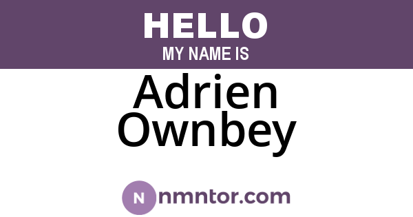 Adrien Ownbey
