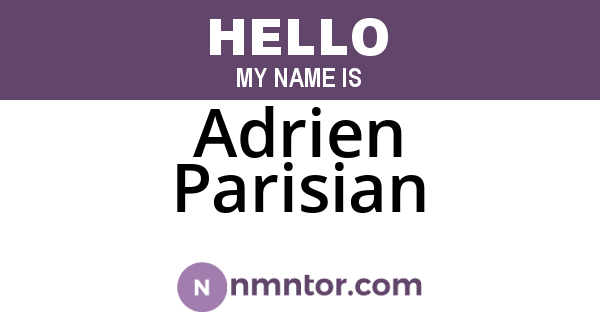 Adrien Parisian