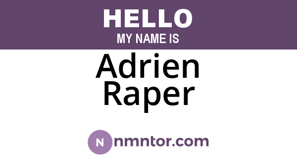 Adrien Raper
