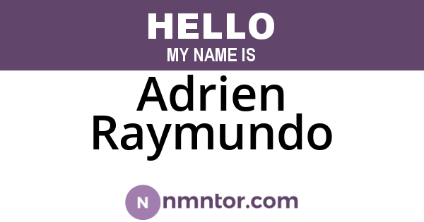 Adrien Raymundo