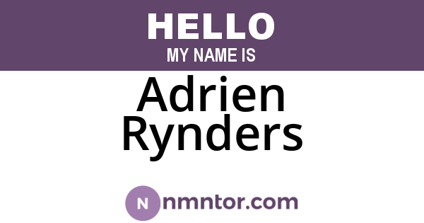 Adrien Rynders