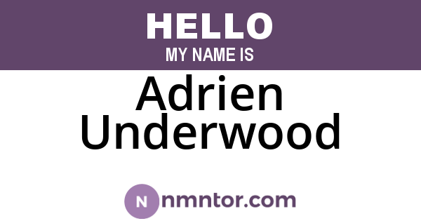 Adrien Underwood