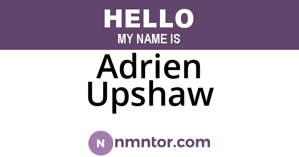 Adrien Upshaw