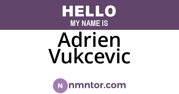 Adrien Vukcevic