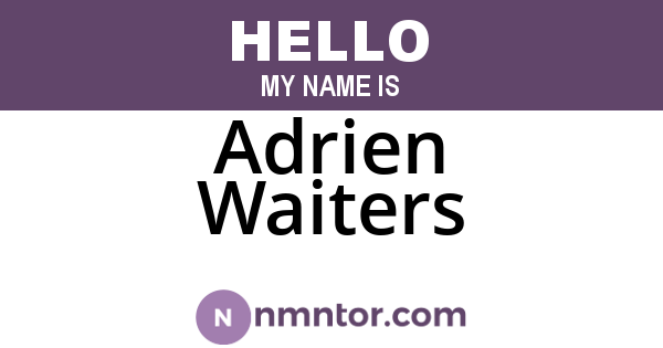 Adrien Waiters