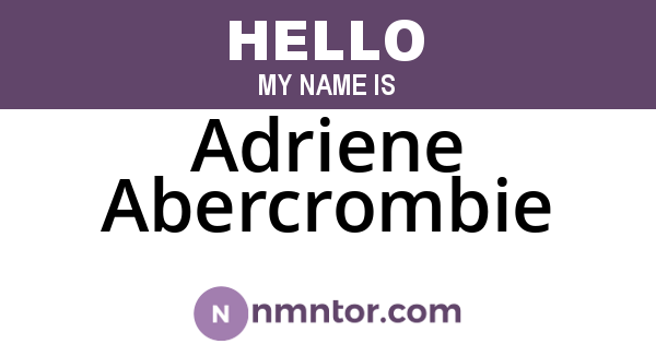 Adriene Abercrombie