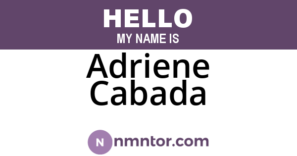 Adriene Cabada