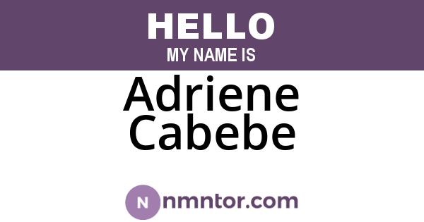 Adriene Cabebe