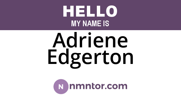 Adriene Edgerton