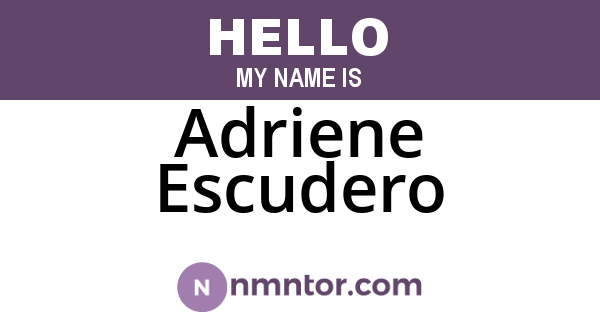 Adriene Escudero