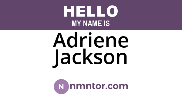 Adriene Jackson