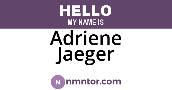 Adriene Jaeger