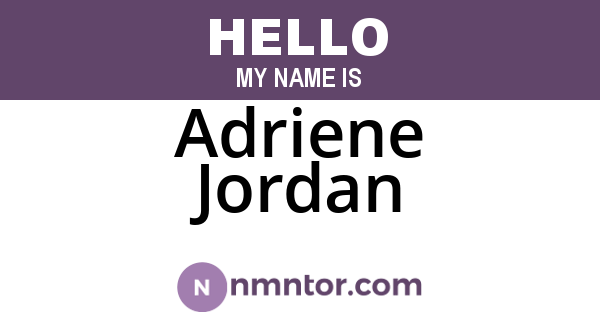 Adriene Jordan