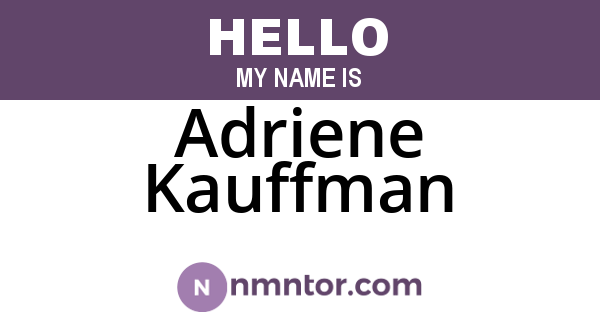 Adriene Kauffman