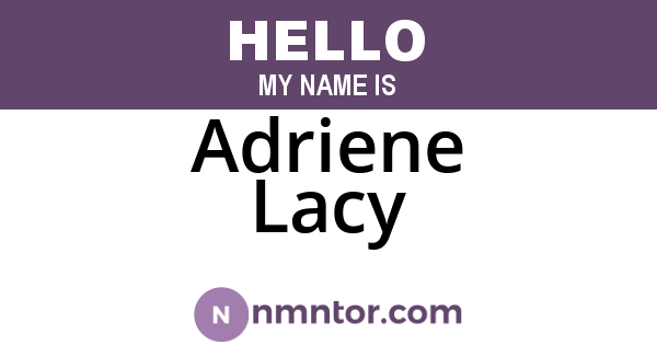Adriene Lacy
